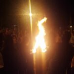 fuego sagrado fogon campamento trebolense