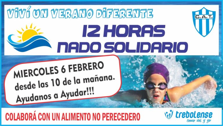 NADO SOLIDARIO – Esta vez se recaudarán alimentos no perecederos