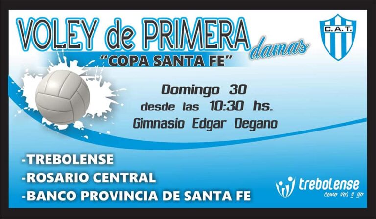 HISTORICO – Trebolense juega por primera vez la Copa Santa Fe de voley y en casa