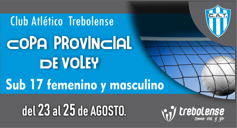 Trebolense organiza la Copa Provincial Sub 17 de voley