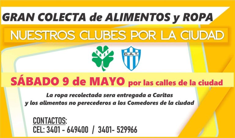 Horarios de recolección de la colecta de los clubes