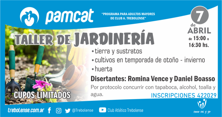 PAMCAT – Taller de jardinería en Trebolense!