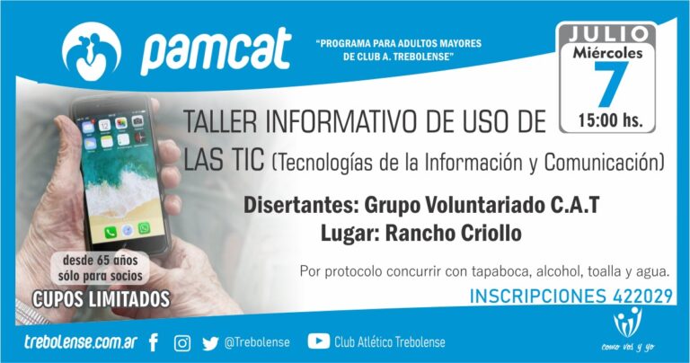 PAMCAT PARA ESTE MIERCOLES – Presencial y con un tema muy interesante