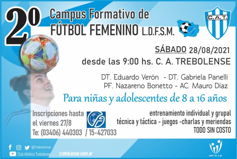 Gran campus de fútbol femenino en Trebolense