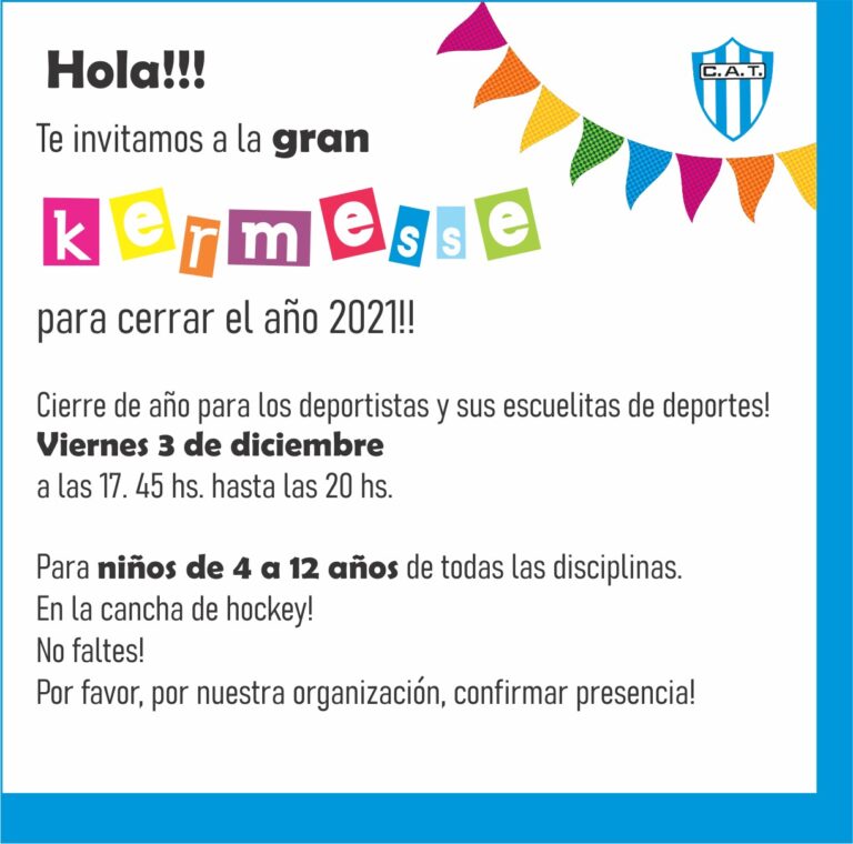 ¡¡Gran Kermesse para niños para despedir el año!!
