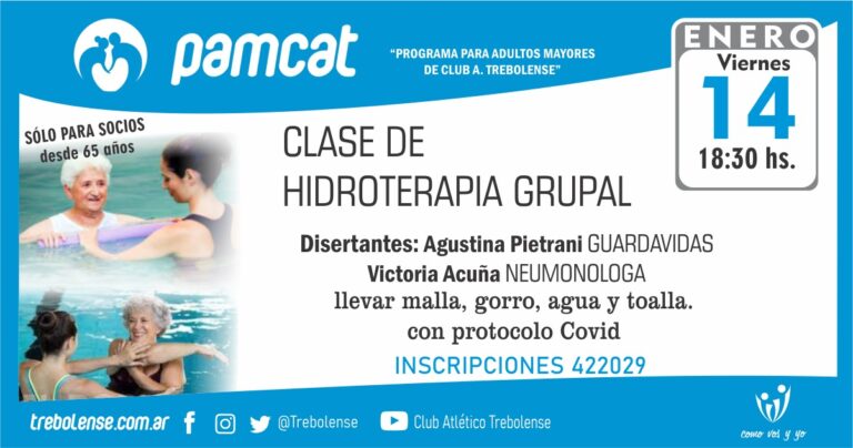 PAMCAT – Se viene una clase sobre hidroterapia grupal