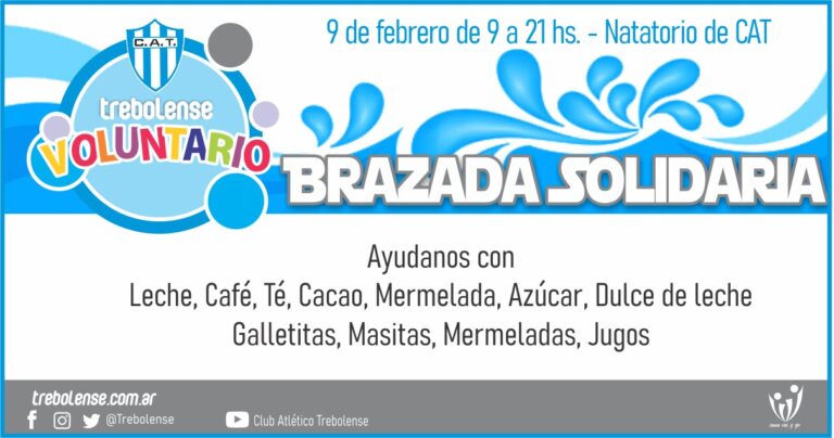 Se viene la «Brazada solidaria» en Trebolense
