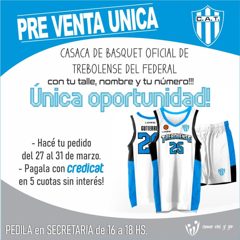 ¡Aprovechá la Pre venta de la camiseta oficial del básquet!
